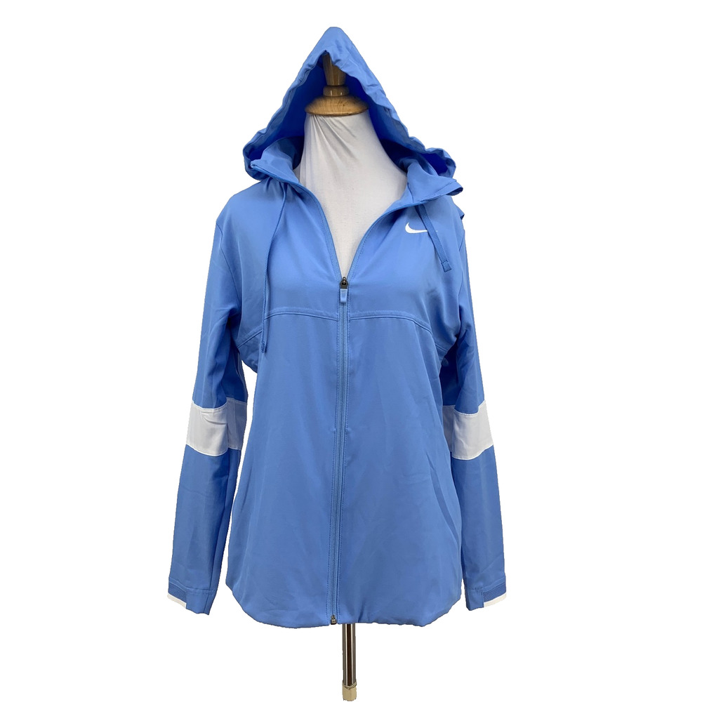 Nike Jacket Women M Medium Multi Dri Fit Full Zip Vented Mesh Lightweight Hooded